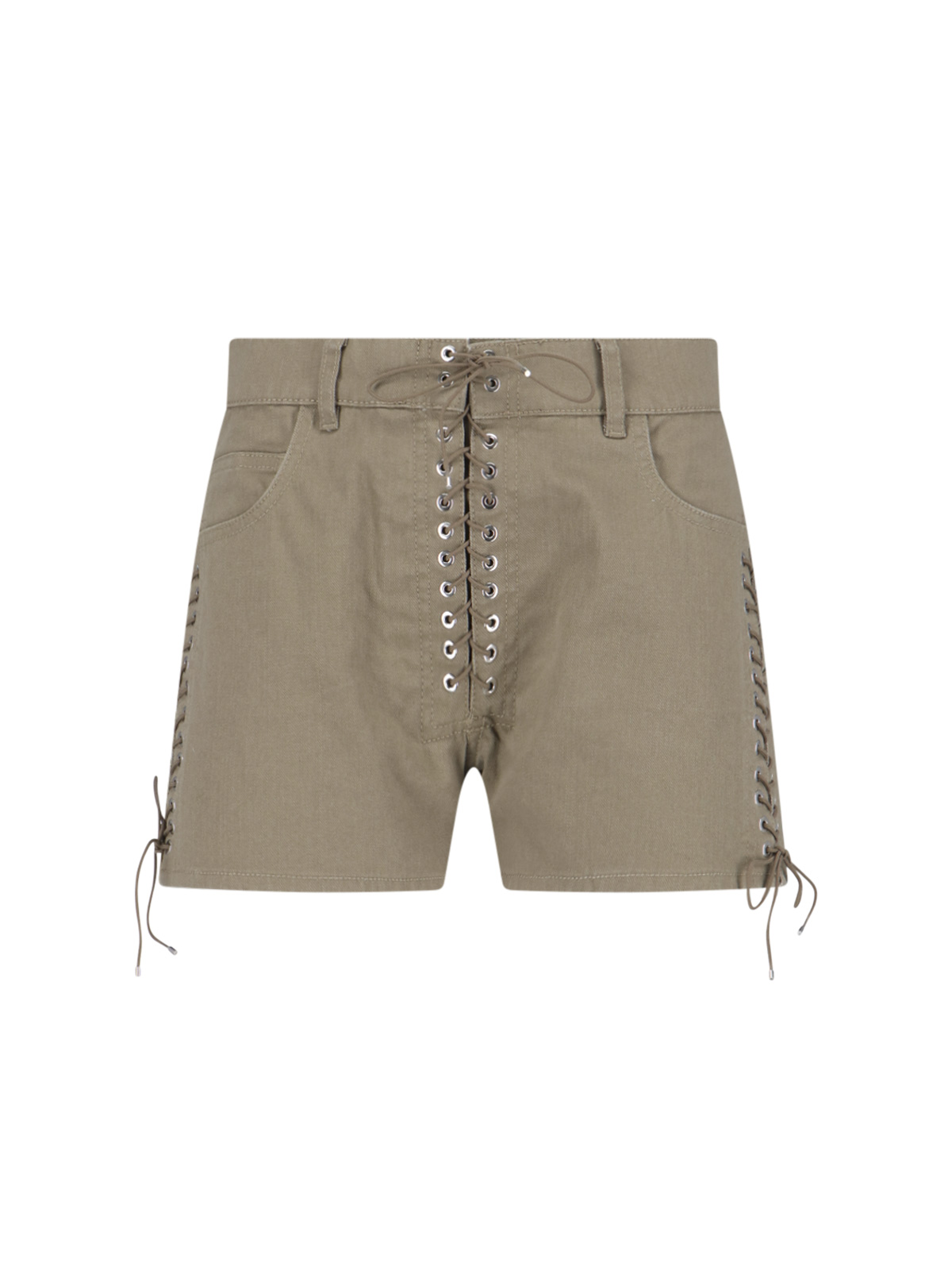 parme Double Lace Up Shorts