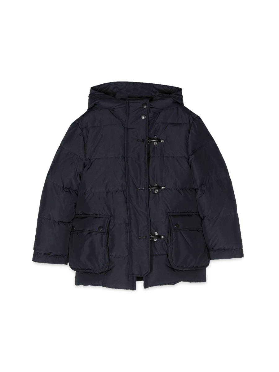 Fay 3 Ganci Hooded Down Jacket In Blue