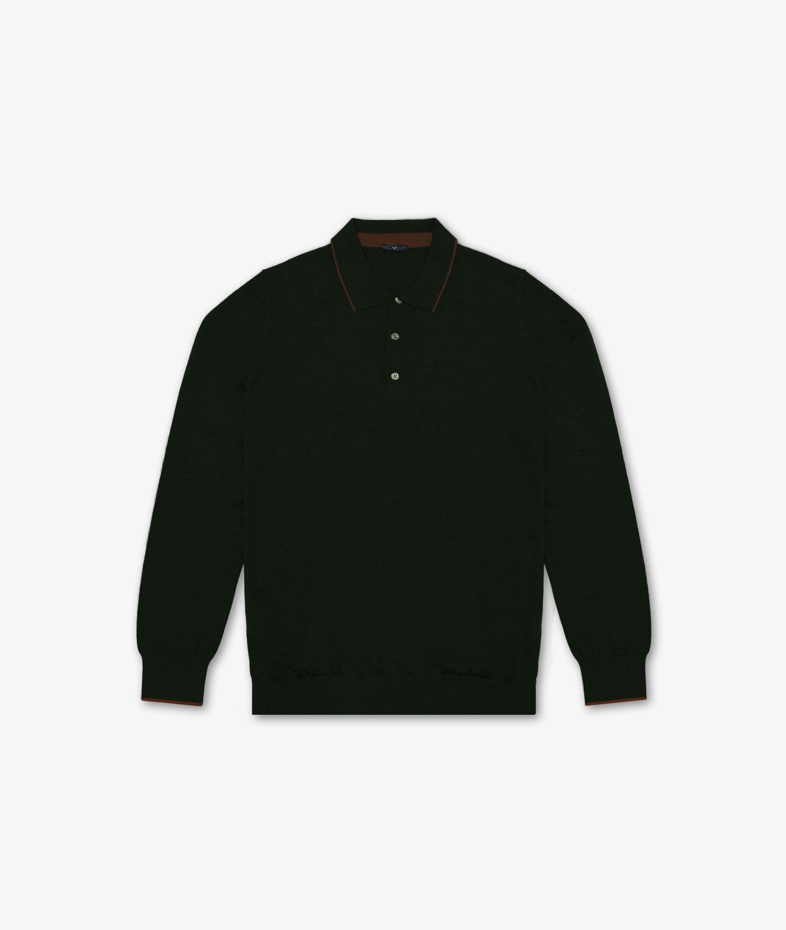 Long Sleeve Polo Shirt Sweater