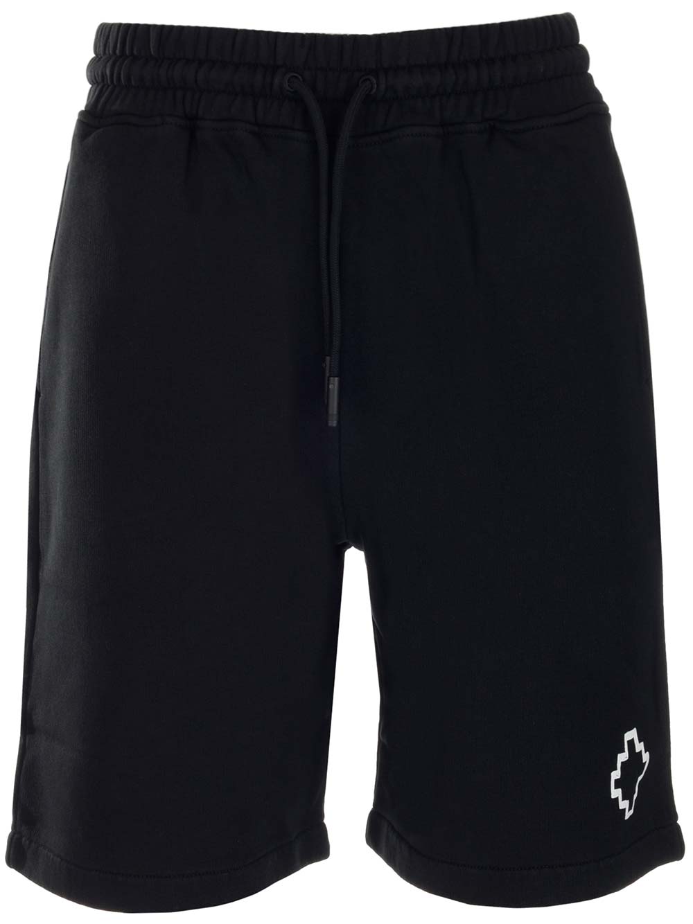 Black Bermudas With White Cross Logo