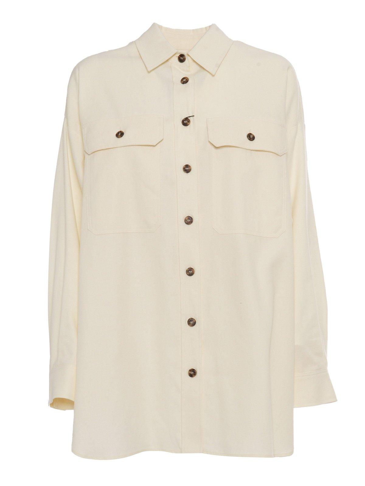 Oversized Buttoned Long-sleeved Shirt