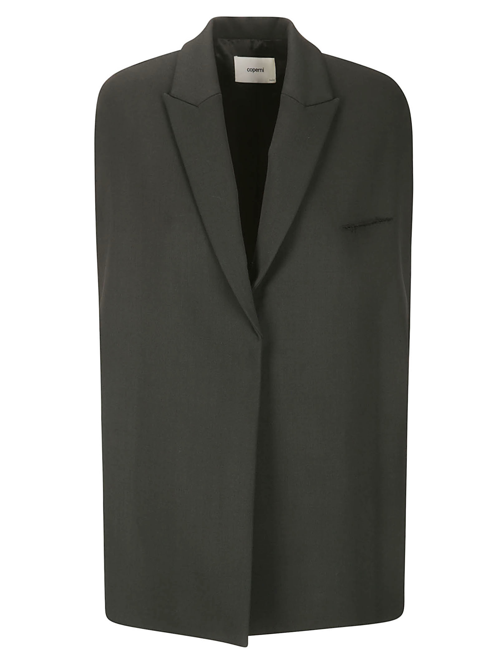 V-neck Sleeveless Cape Blazer Blazer