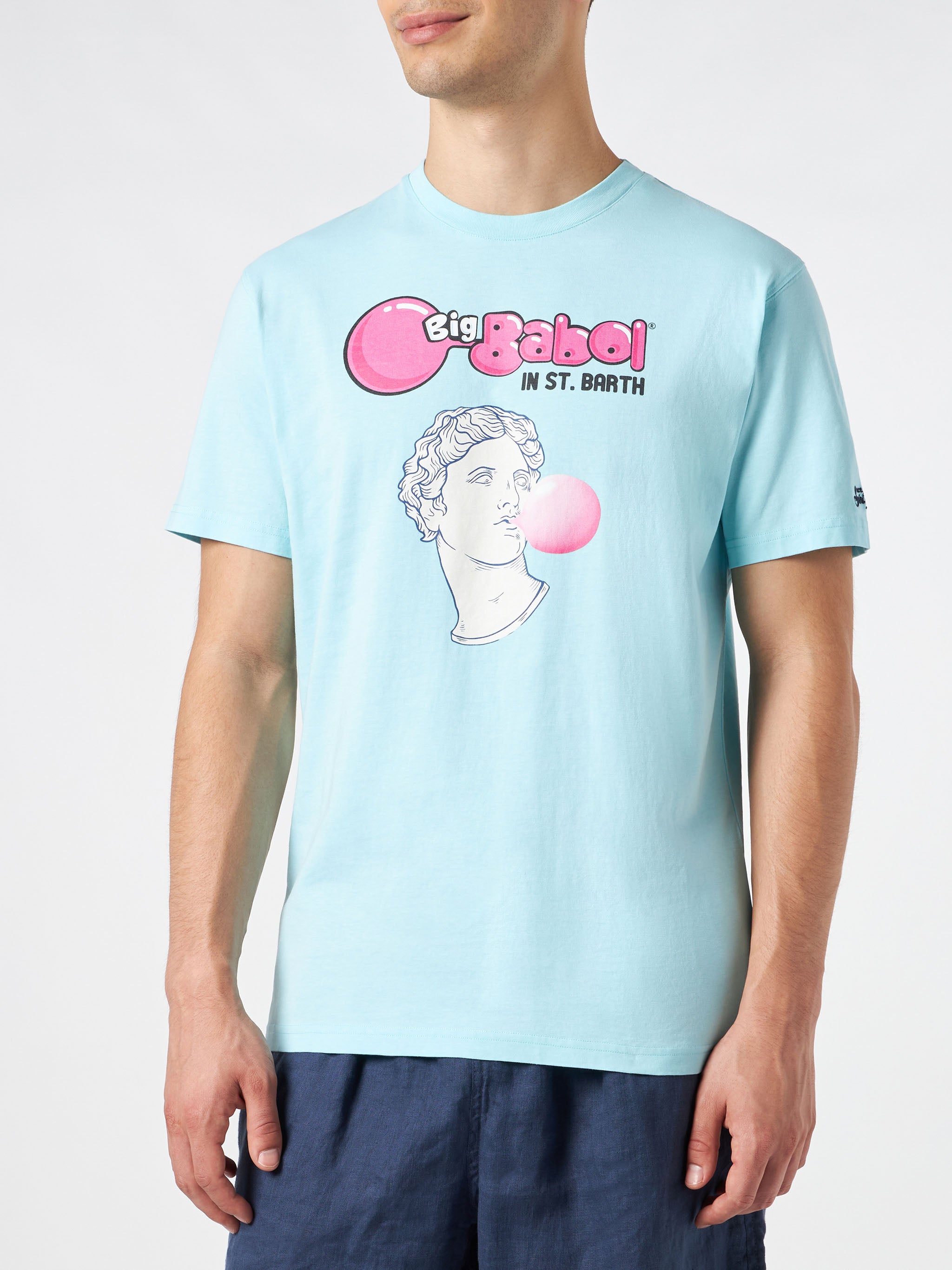 Man Cotton T-shirt With Statue Big Babol Print Big Babol Special Edition