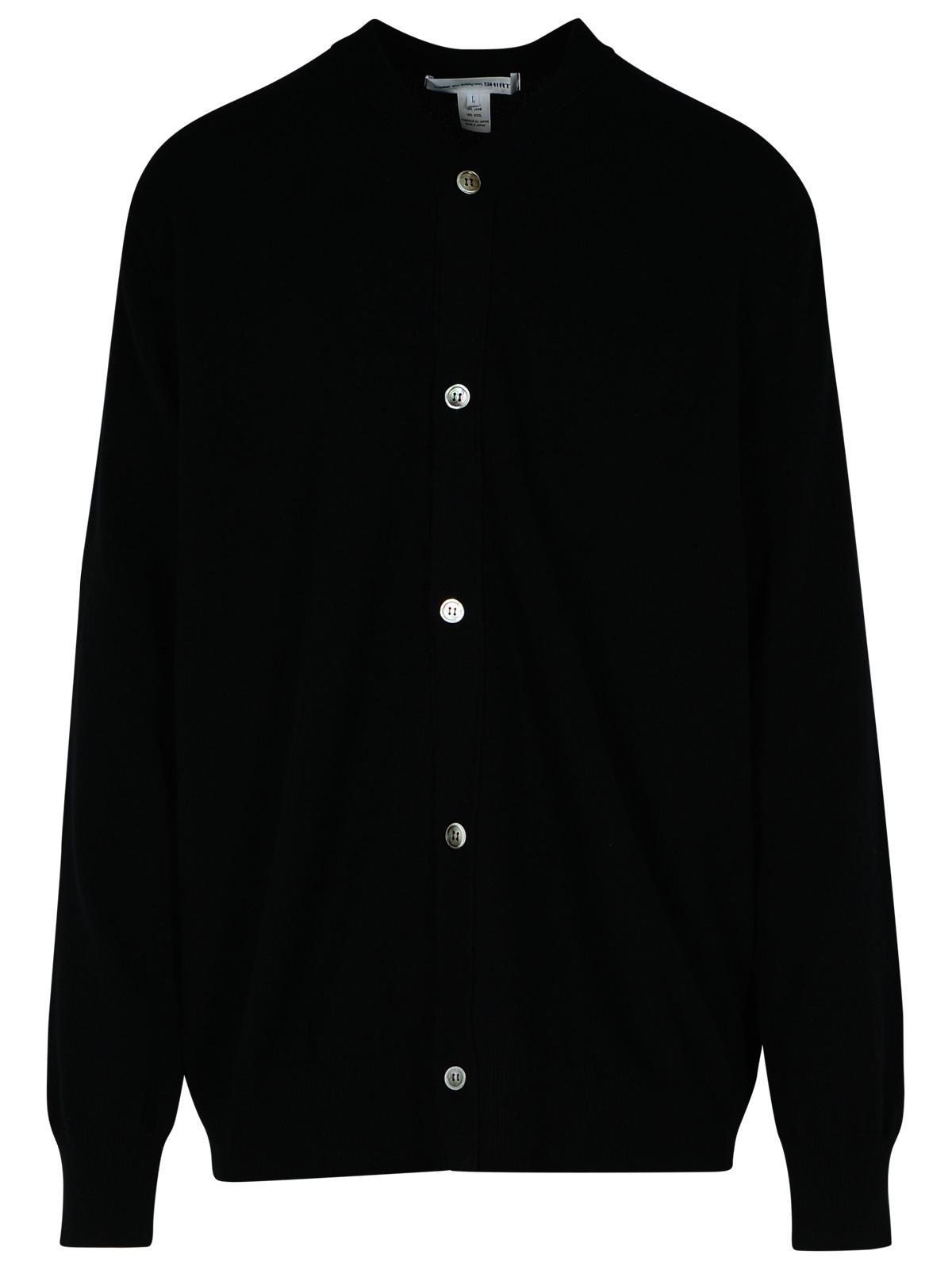 Black Wool Cardigan