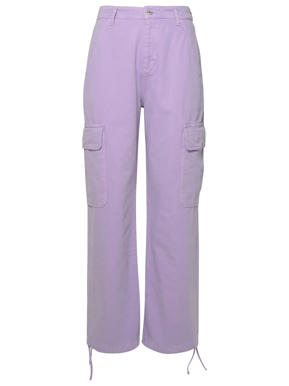 Lilac Cotton Cargo Pants