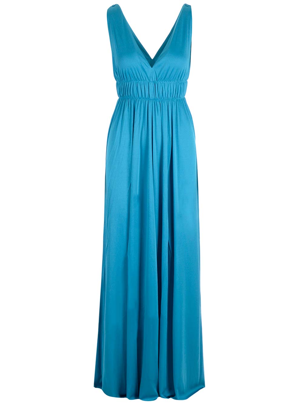 Parosh Turquoise Jersey Long Dress