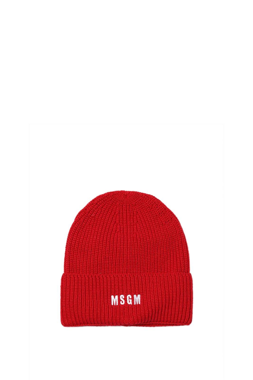 Logo-embroidered Turn-up Brim Beanie Hat