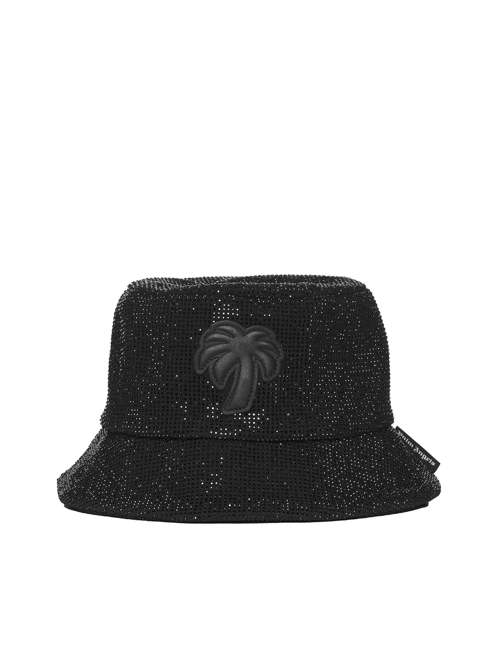 Bucket Hat With Palm Logo Ath The Front In Black Cotton Woman