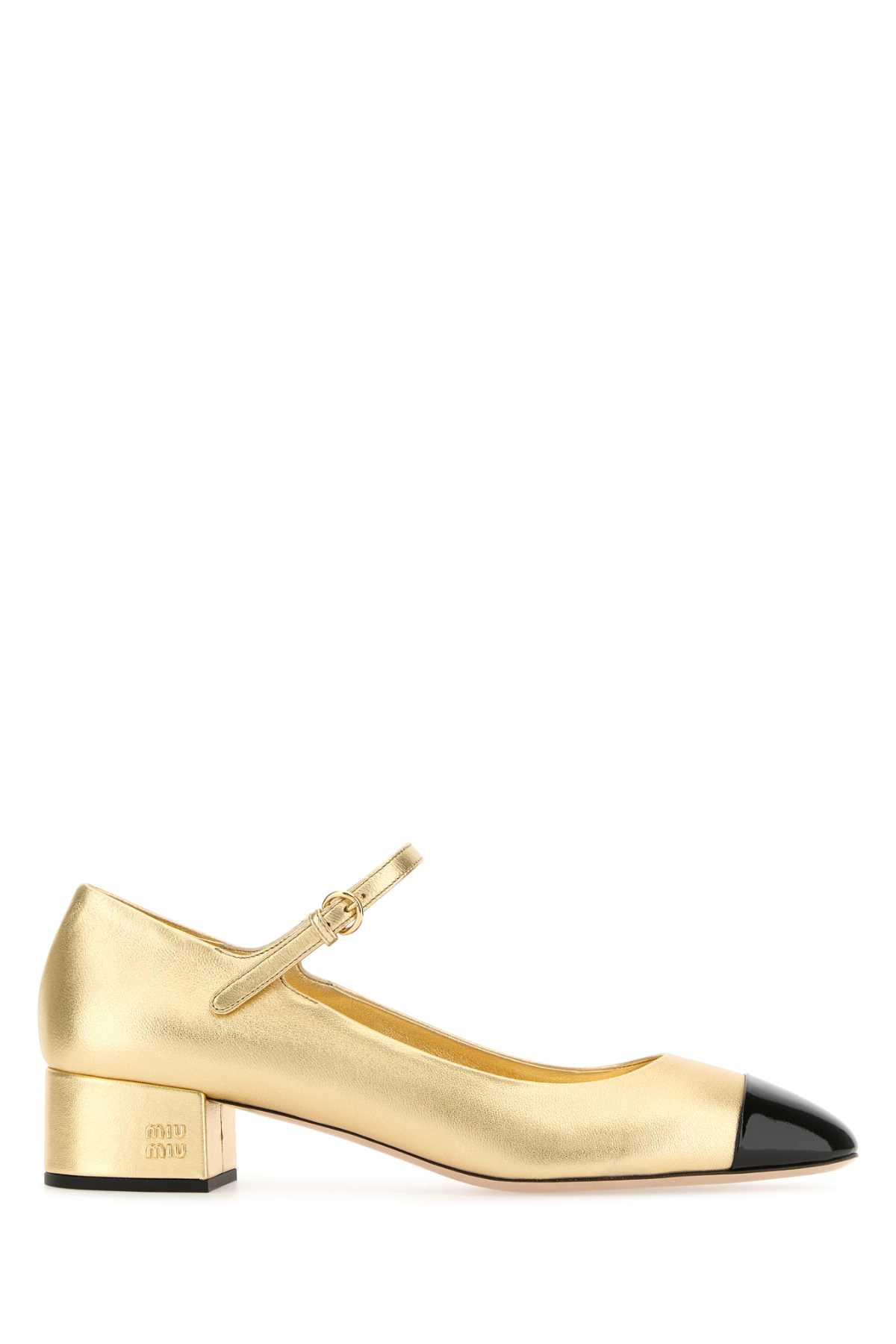 Gold Leather Pumps