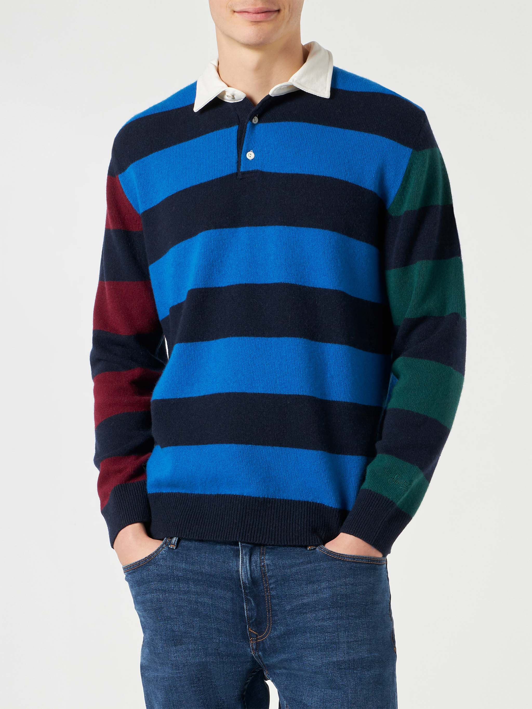 Striped Knitted Polo