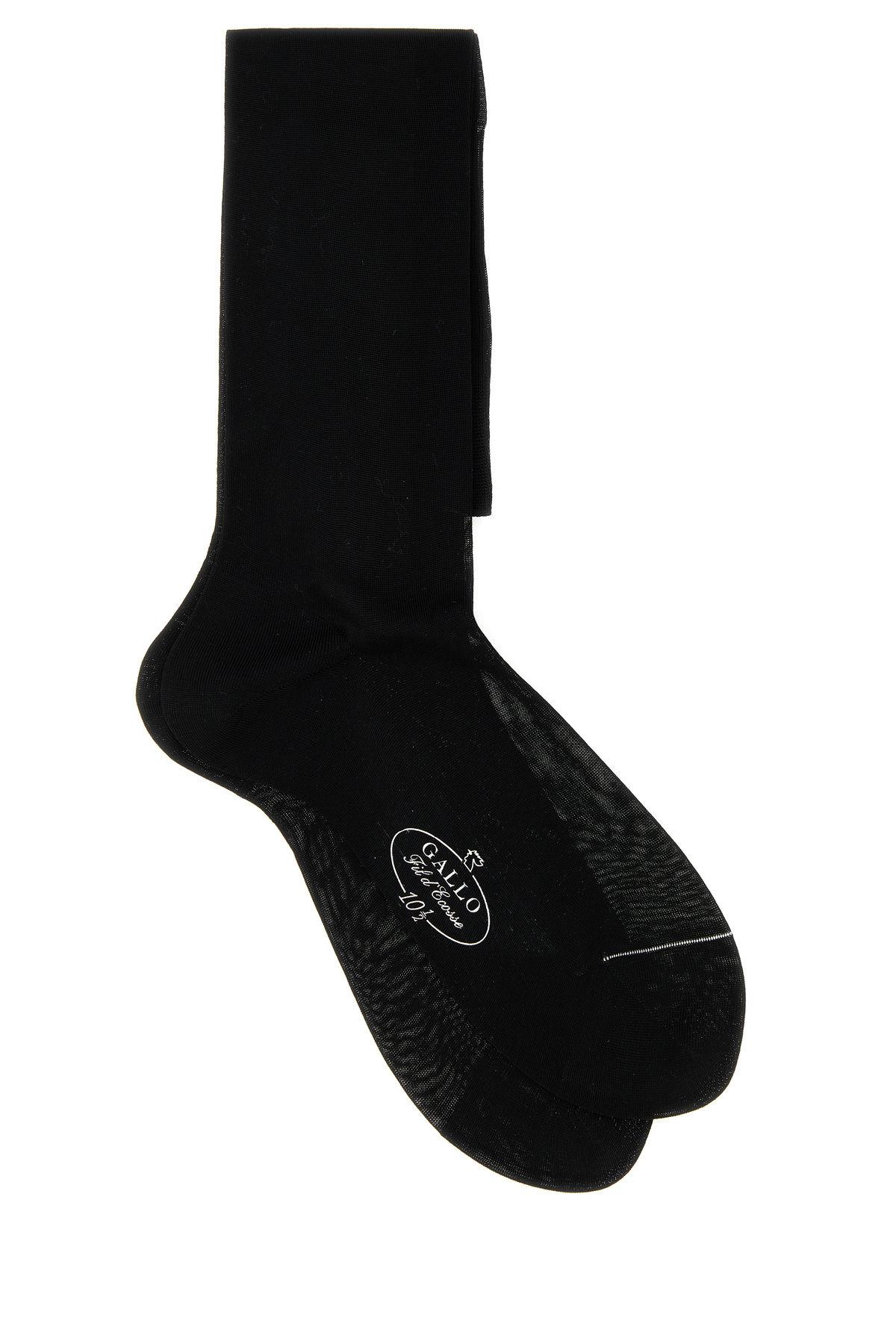 Black Cotton Socks Gallo