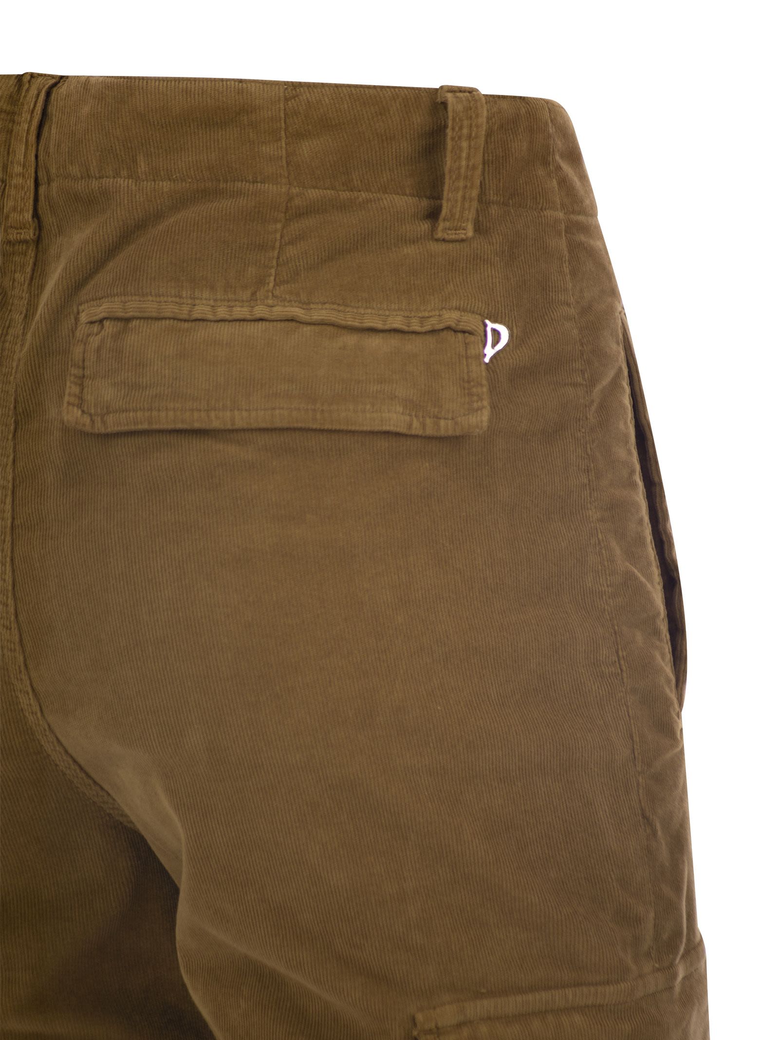 Dondup Velvet Cargo Pants - Eve In Brown