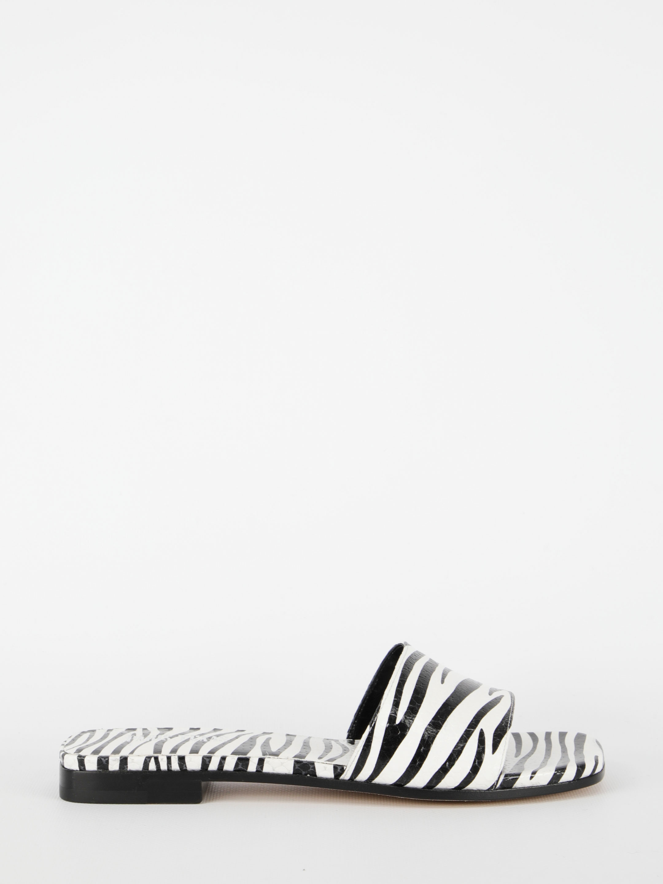 Zebra-print Flat Sandals