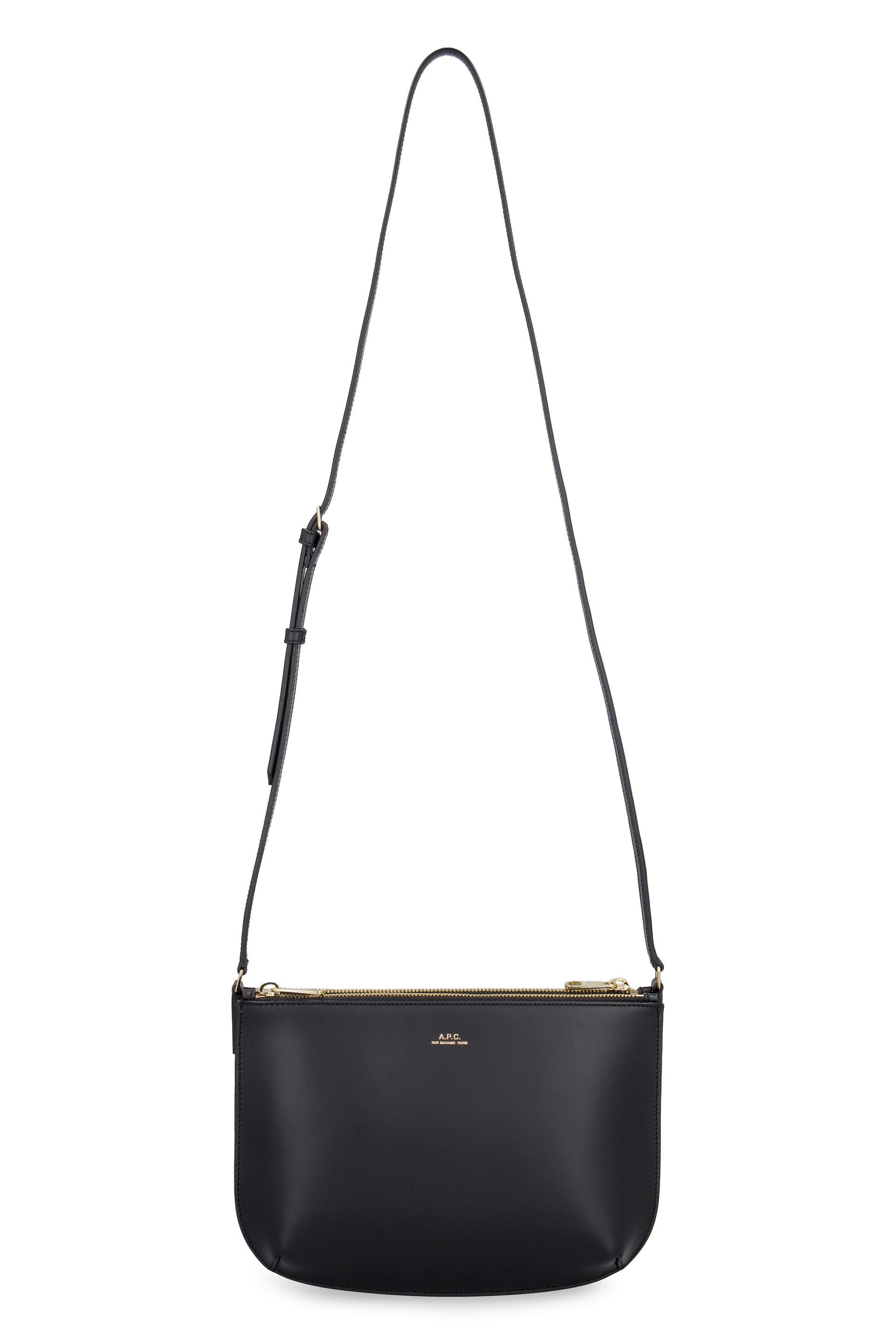 Shop Apc Sarah Leather Crossbody Bag In Brown