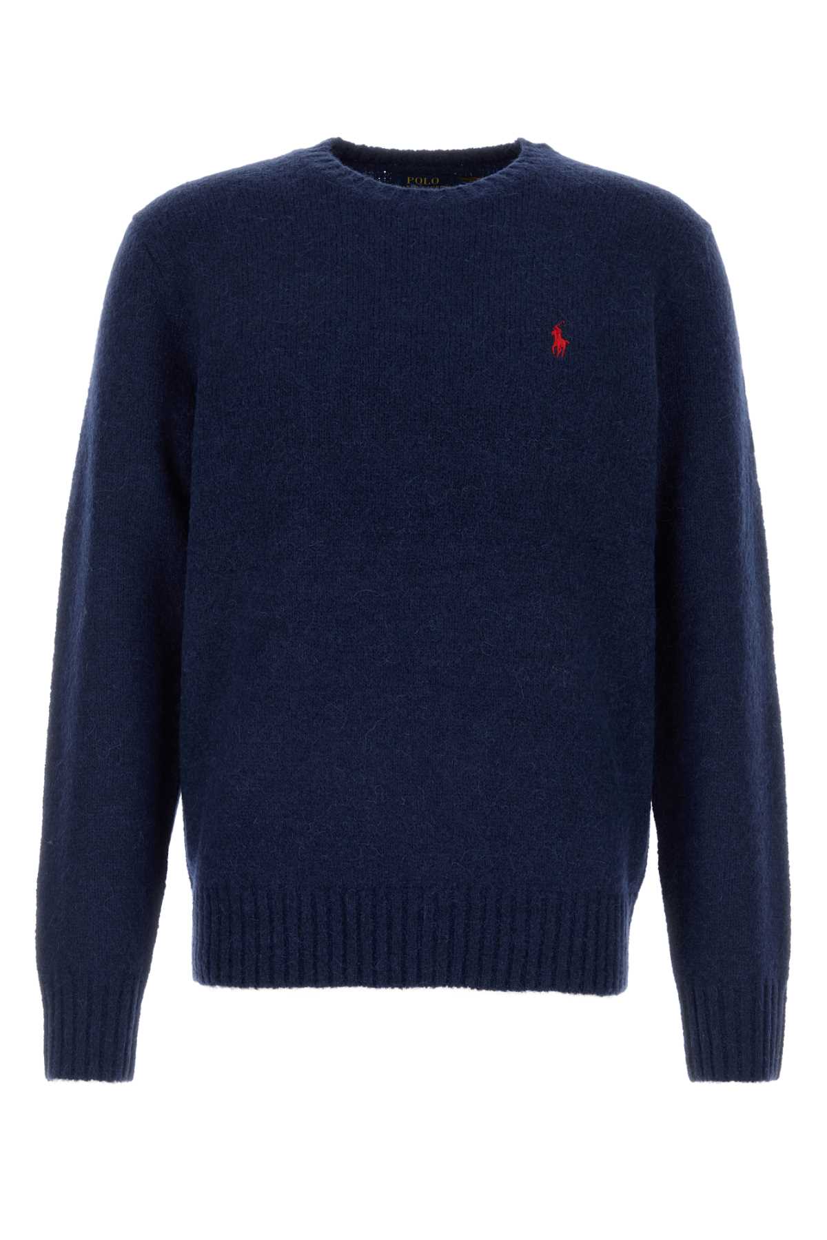 Navy Blue Wool Blend Sweater