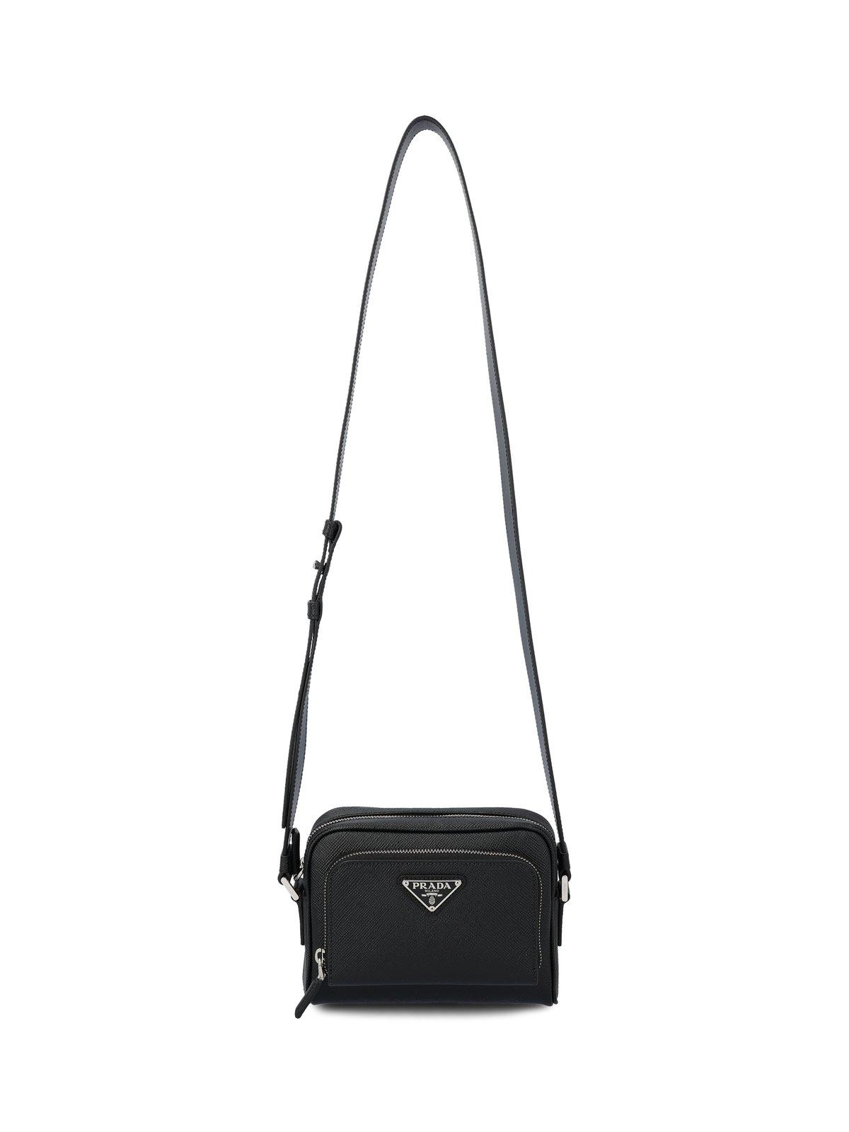 Triangle-logo Zipped Crossbody Bag