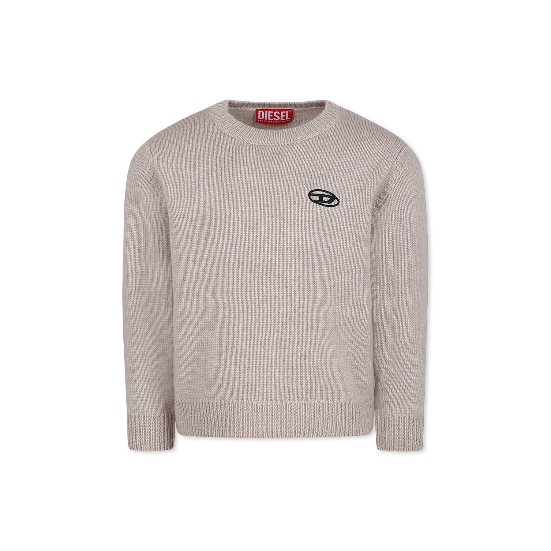 Diesel Beige Sweater For Boy With Logo In Beige