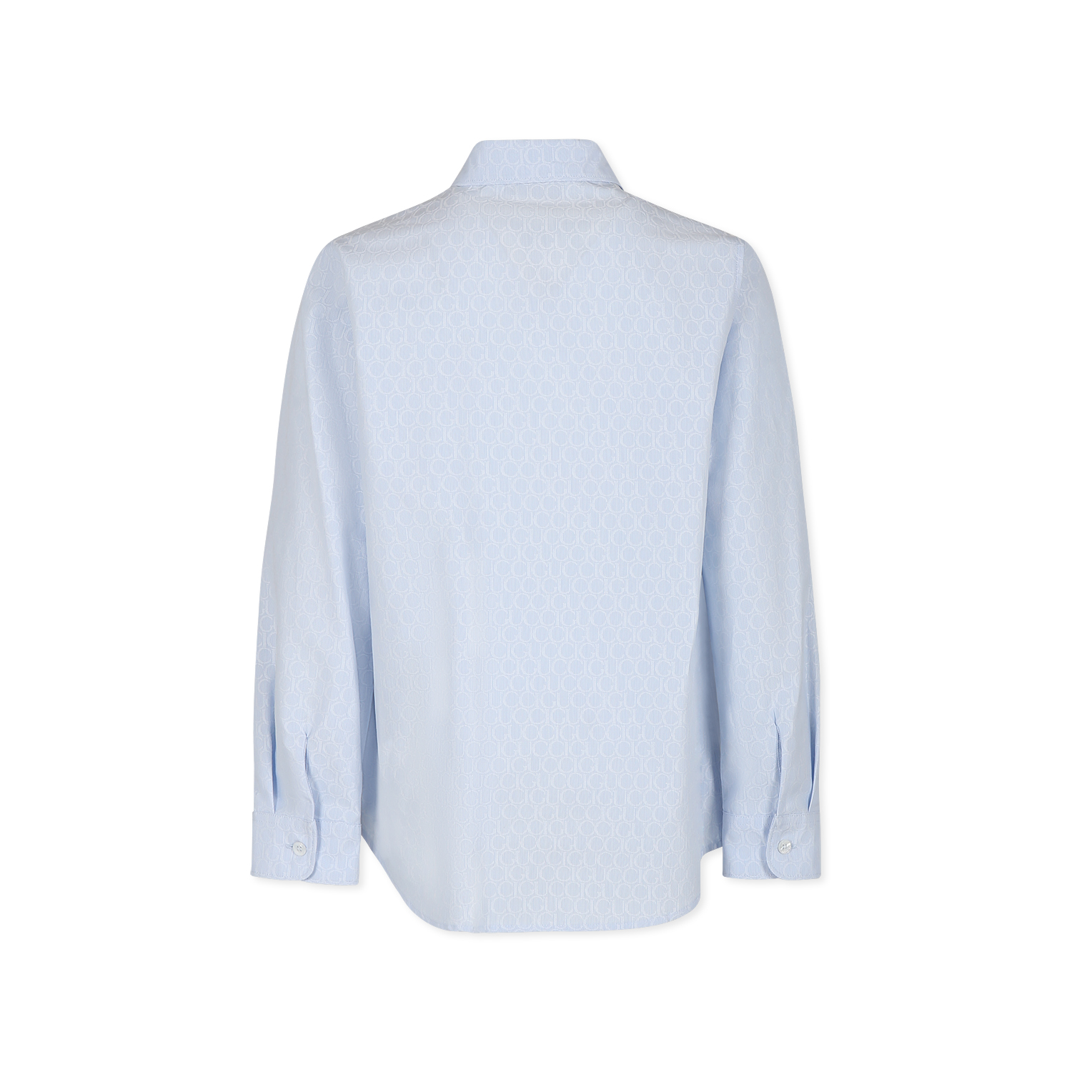 GUCCI LIGHT BLUE SHIRT FOR BOY WITH GUCCI MAGAZINE LOGO 