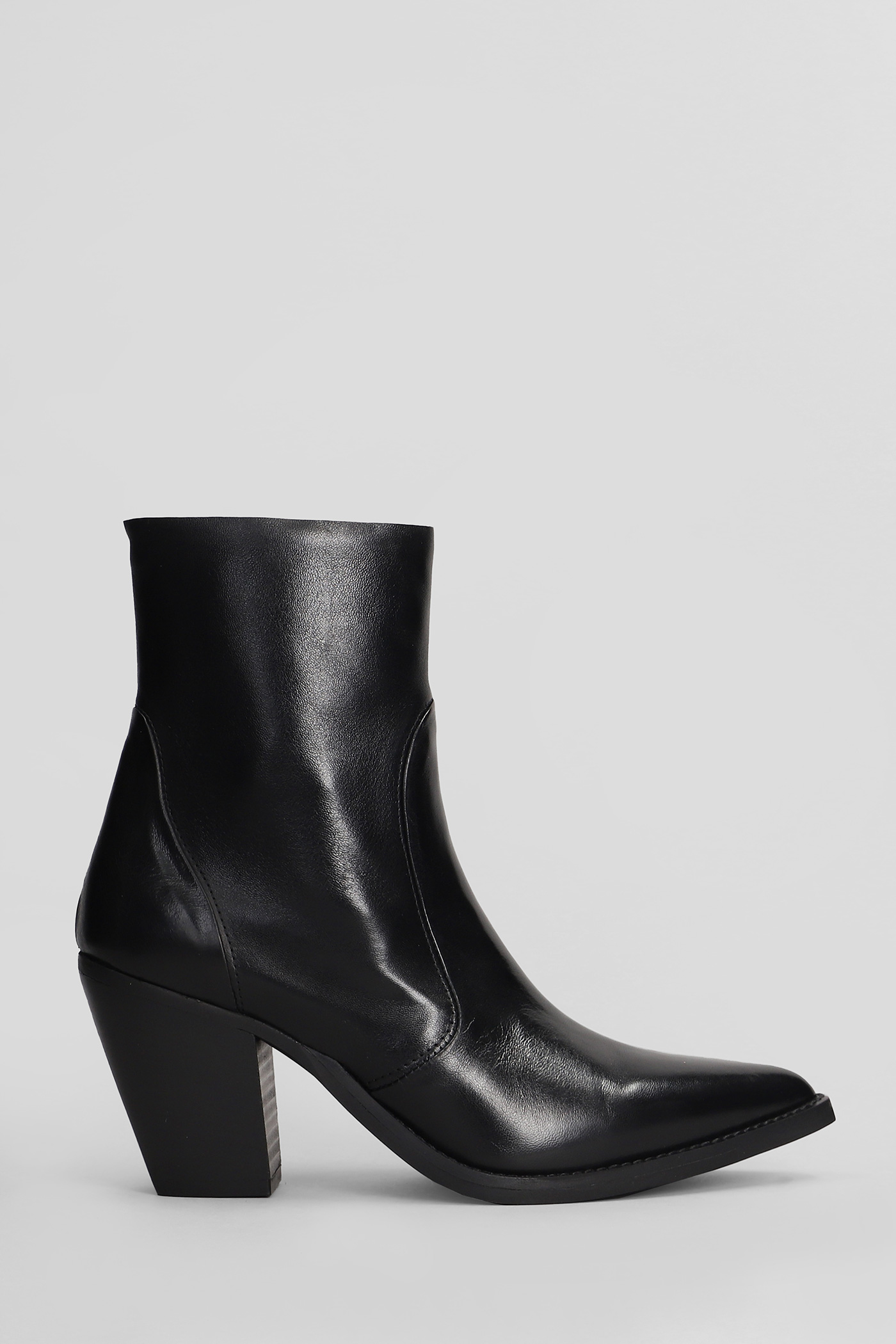 Texan Ankle Boots In Black Leather