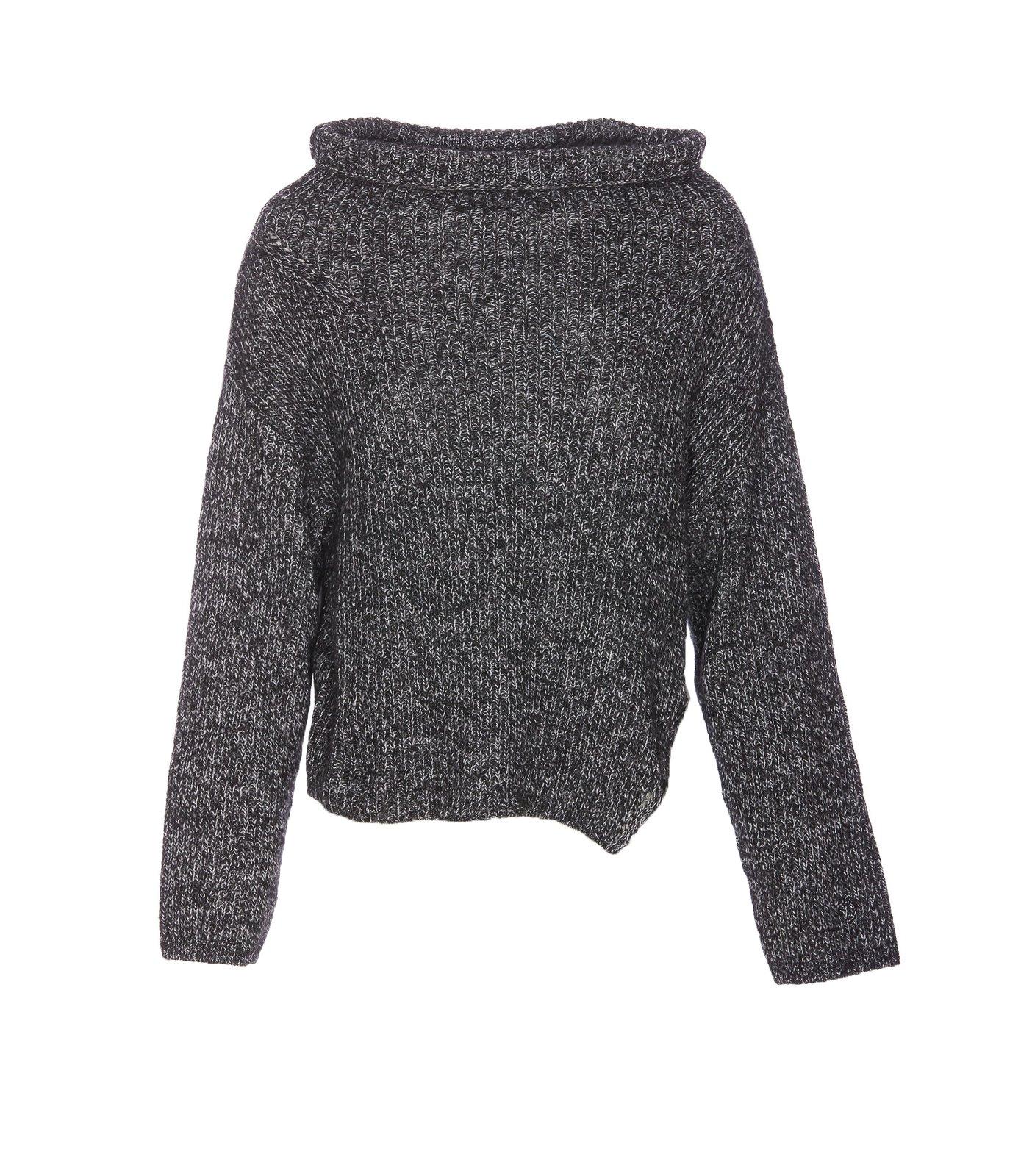 High Neck Long-sleeves Knit Sweater