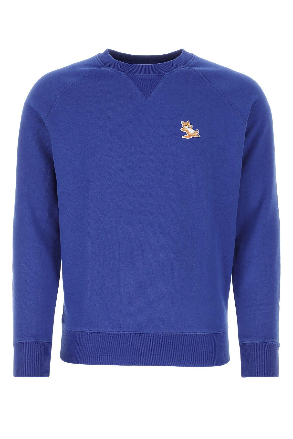 Maison Kitsuné Blue Cotton Sweatshirt