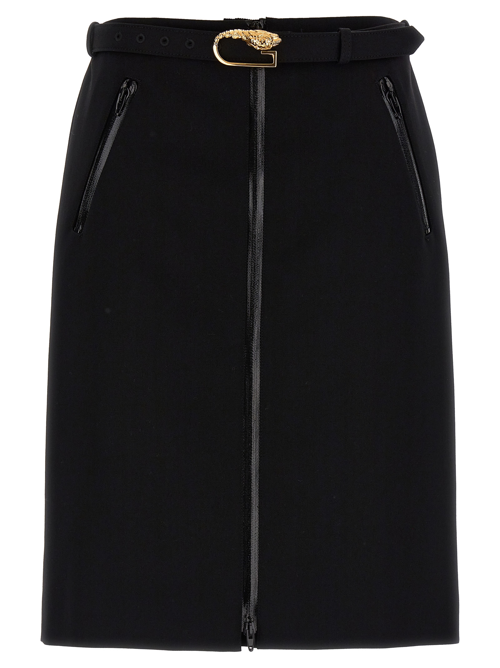 Wool Skirt With Removable Belt