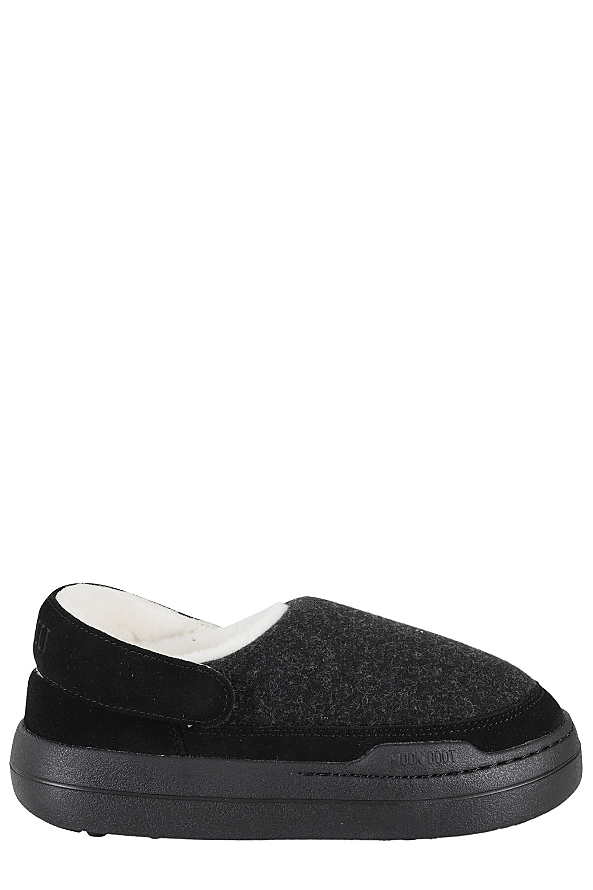 Moon Boot Mb Park Clog Felt Black Melange In Black Melange