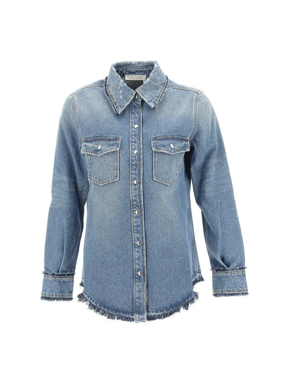 Chloé Frayed Edge Denim Shirt