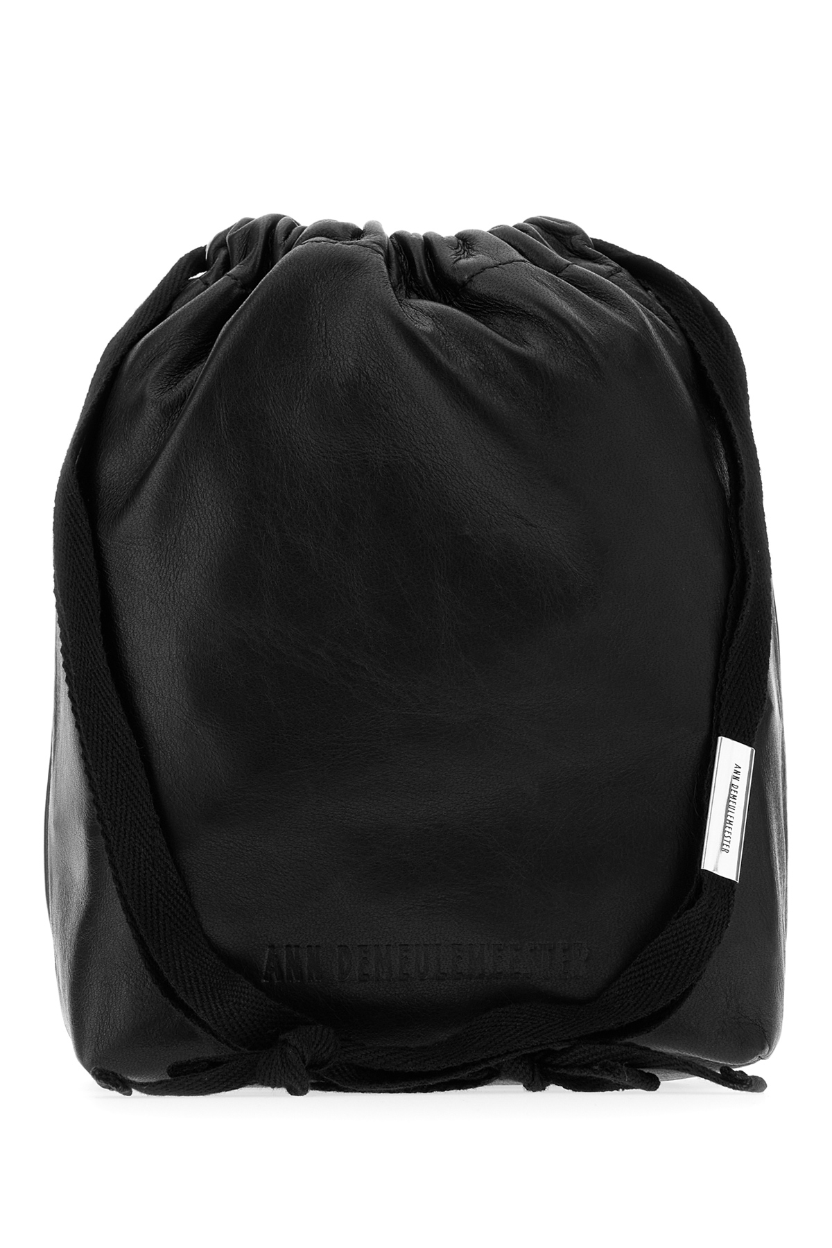 Black Nappa Leather Mini Salma Bucket Bag