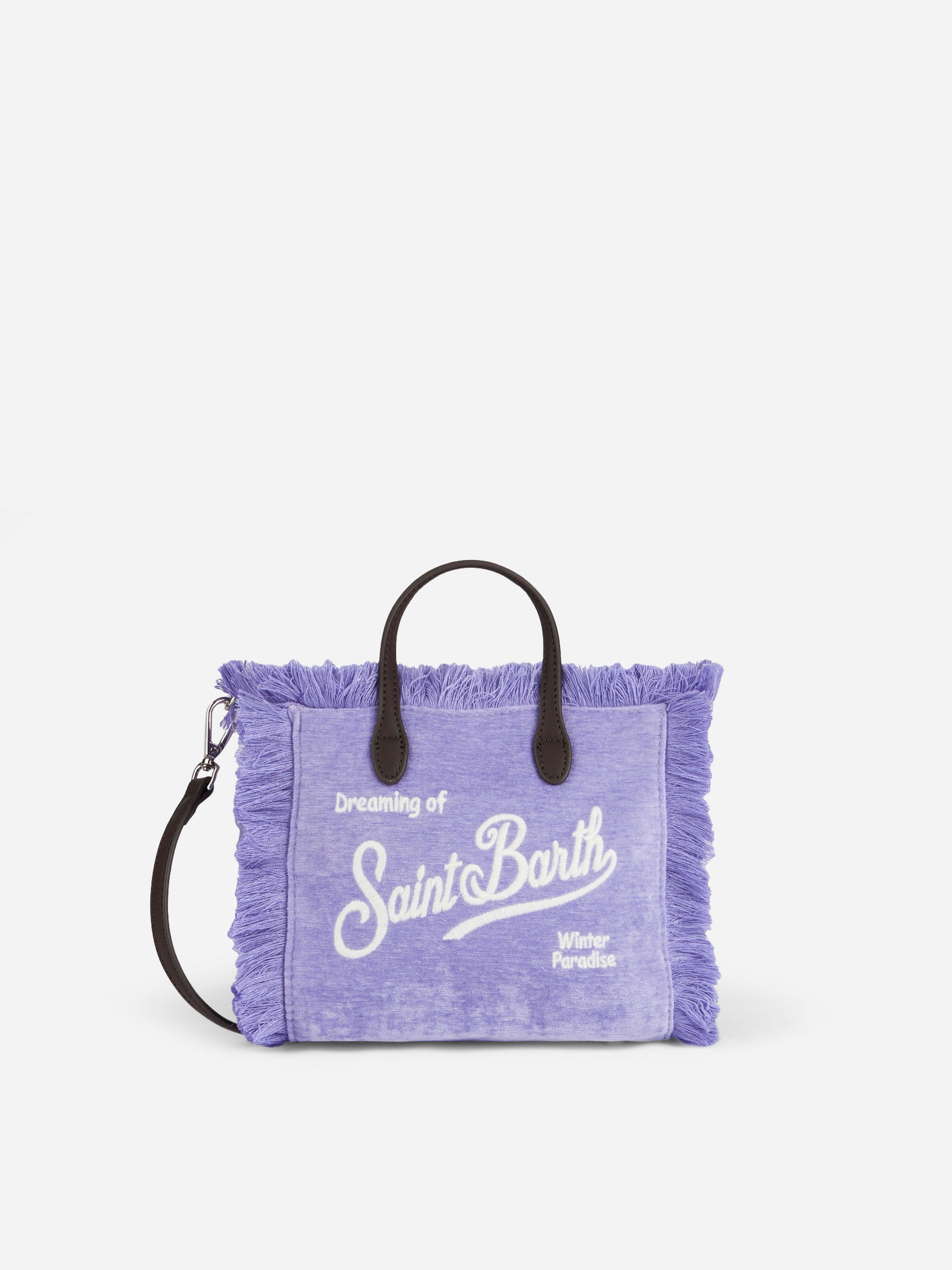 Lilac Velvet Chine Mini Vanity Fringed Bag