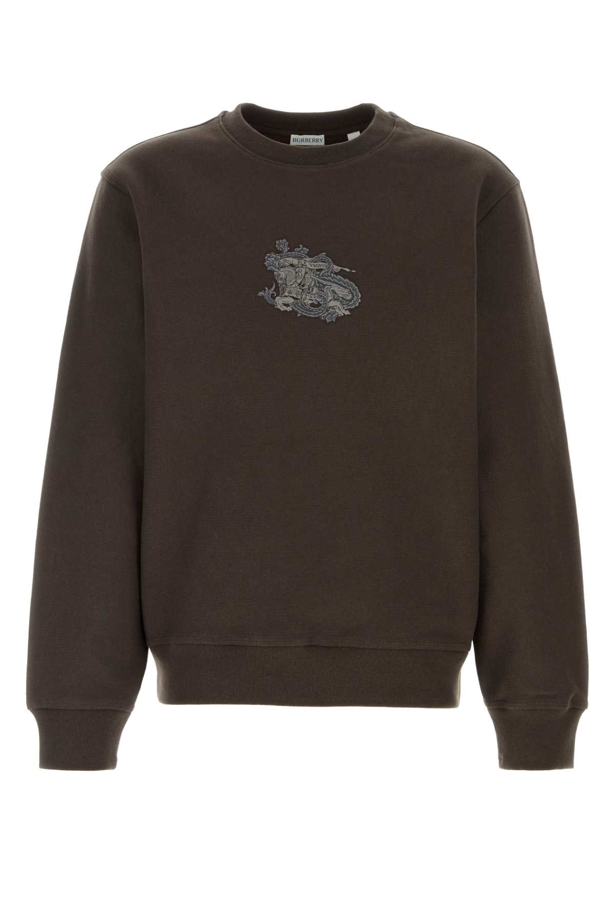 Brown Cotton Blend Sweatshirt