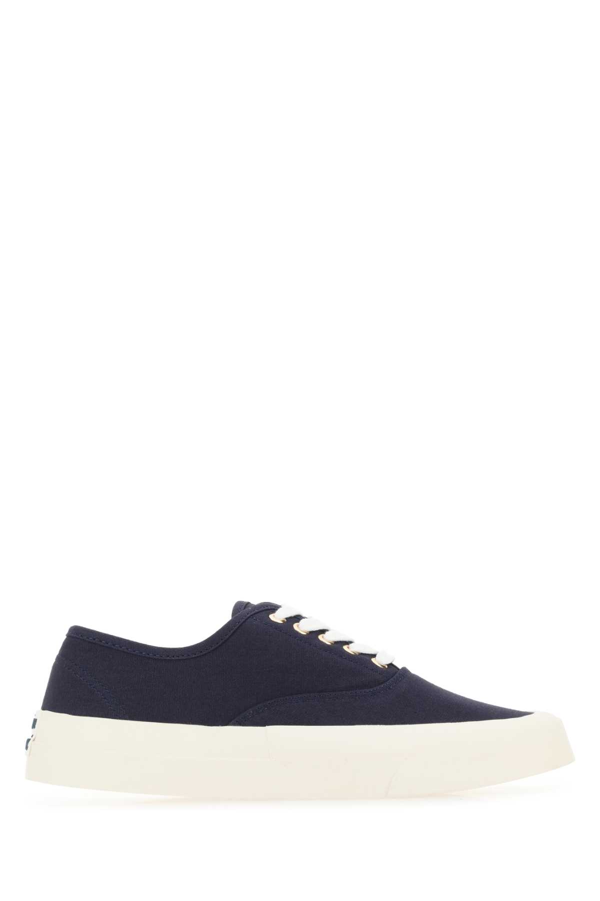 Maison Kitsuné Navy Blue Canvas Sneakers