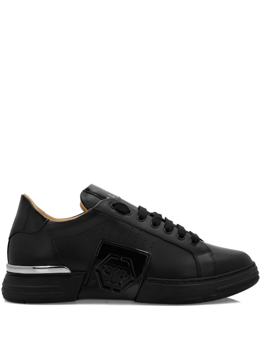 Low-top Leather Sneakers Phantom Kick$ In Black