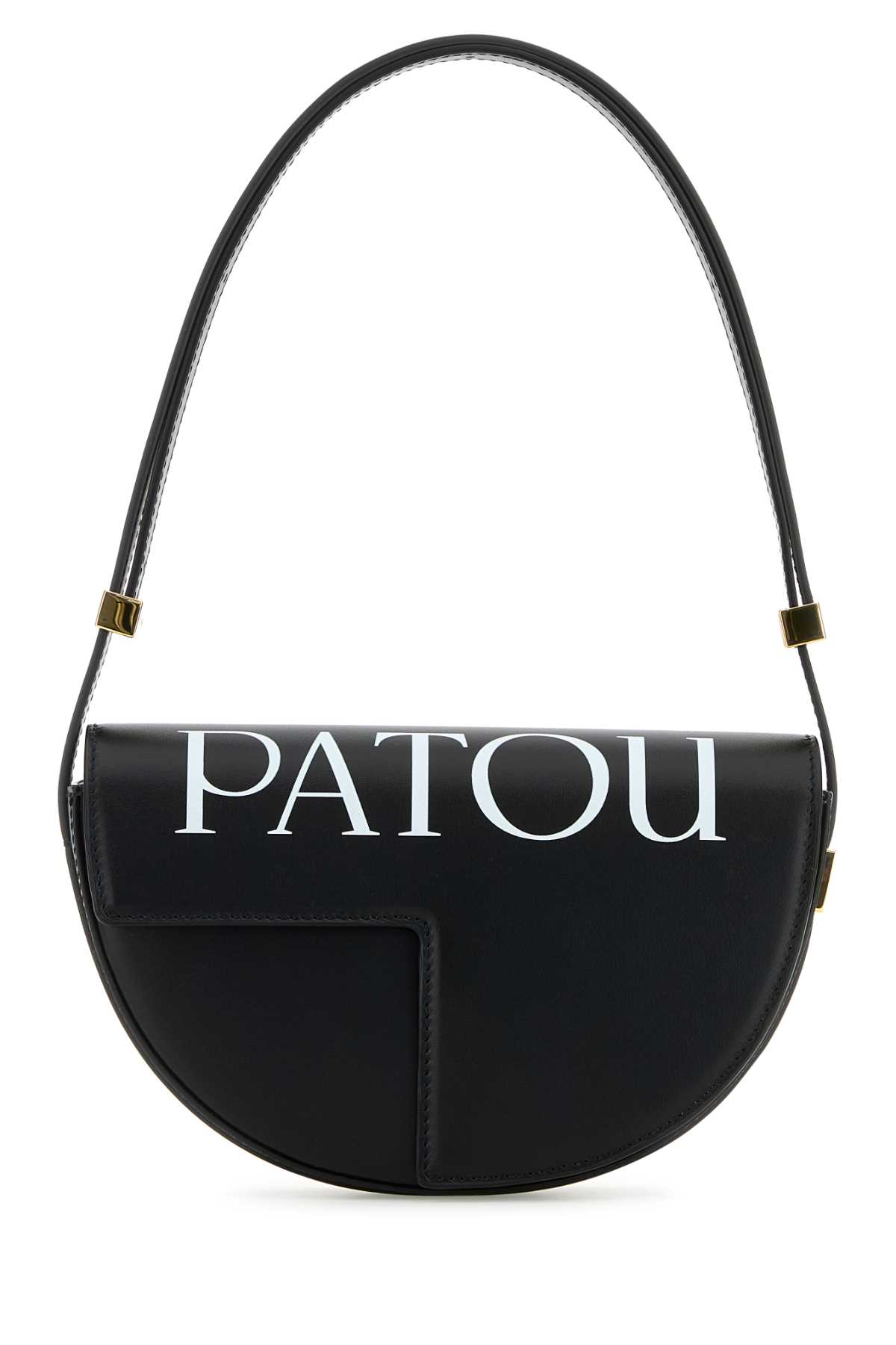 Black Leather Le Petit Patou Shoulder Bag