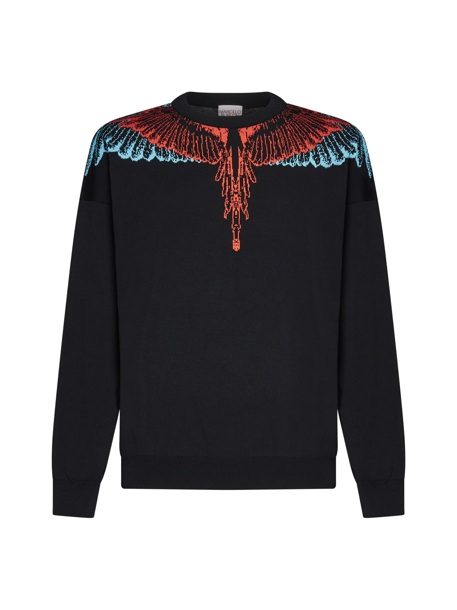 Icon Wings Knit Boxy Crewneck Sweatshirt