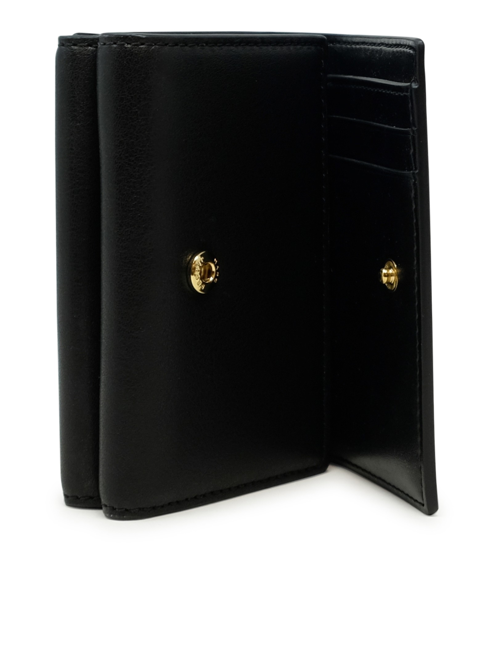 Marc Jacobs Black Leather The Medium Trifold Wallet