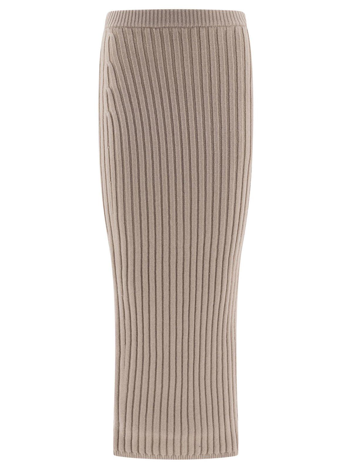 Seta High-waisted Ribbed Knit Skirt