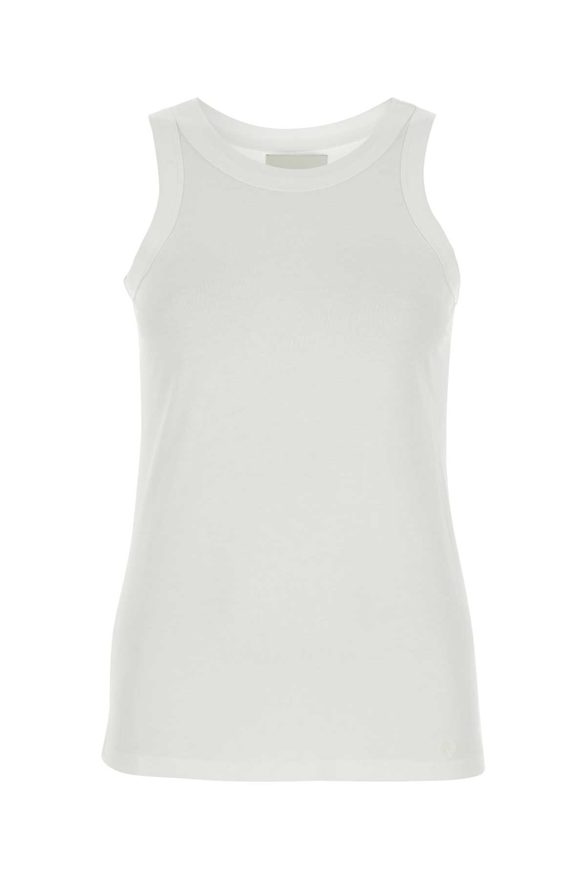 White Cotton Poso Tank Top