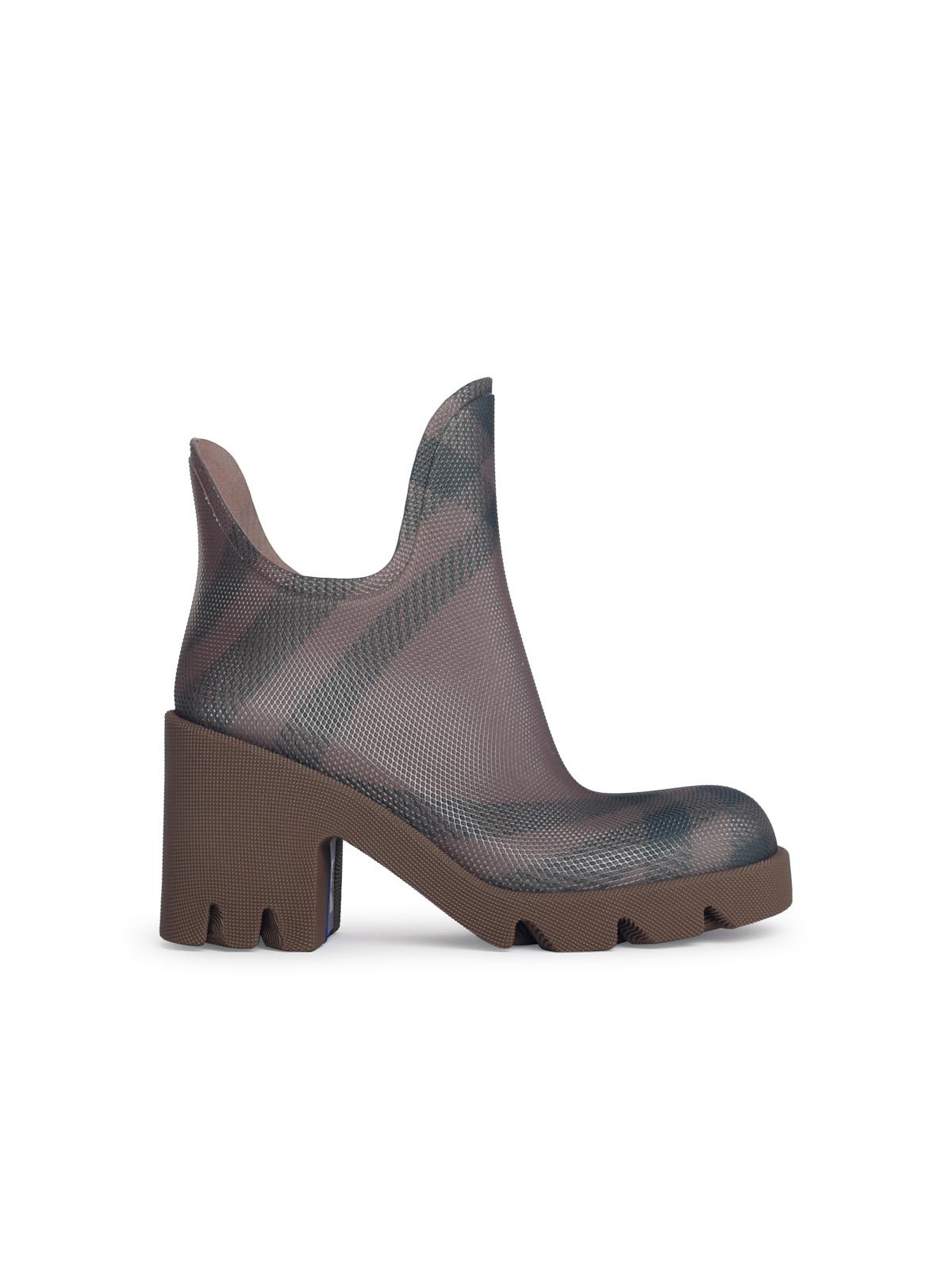 marsh Beige Rubber Ankle Boots