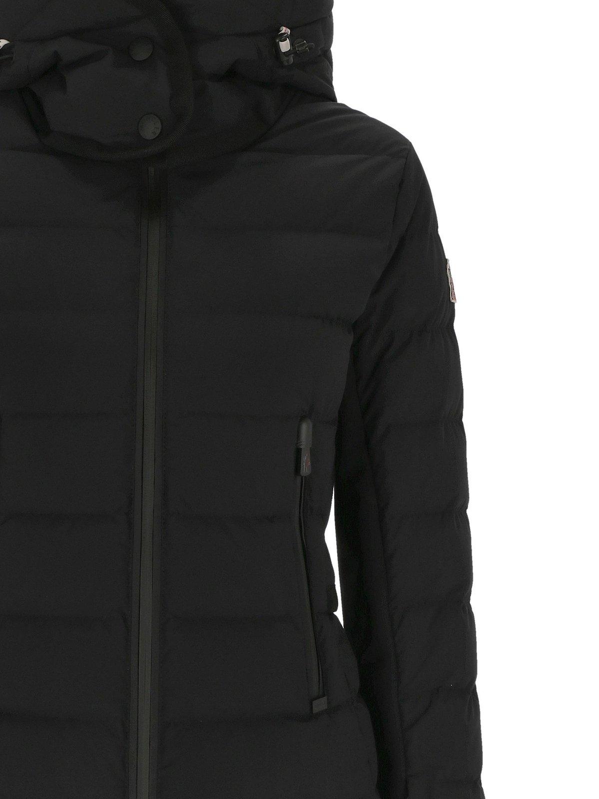 Moncler Hooded Padded Jacket In Nero