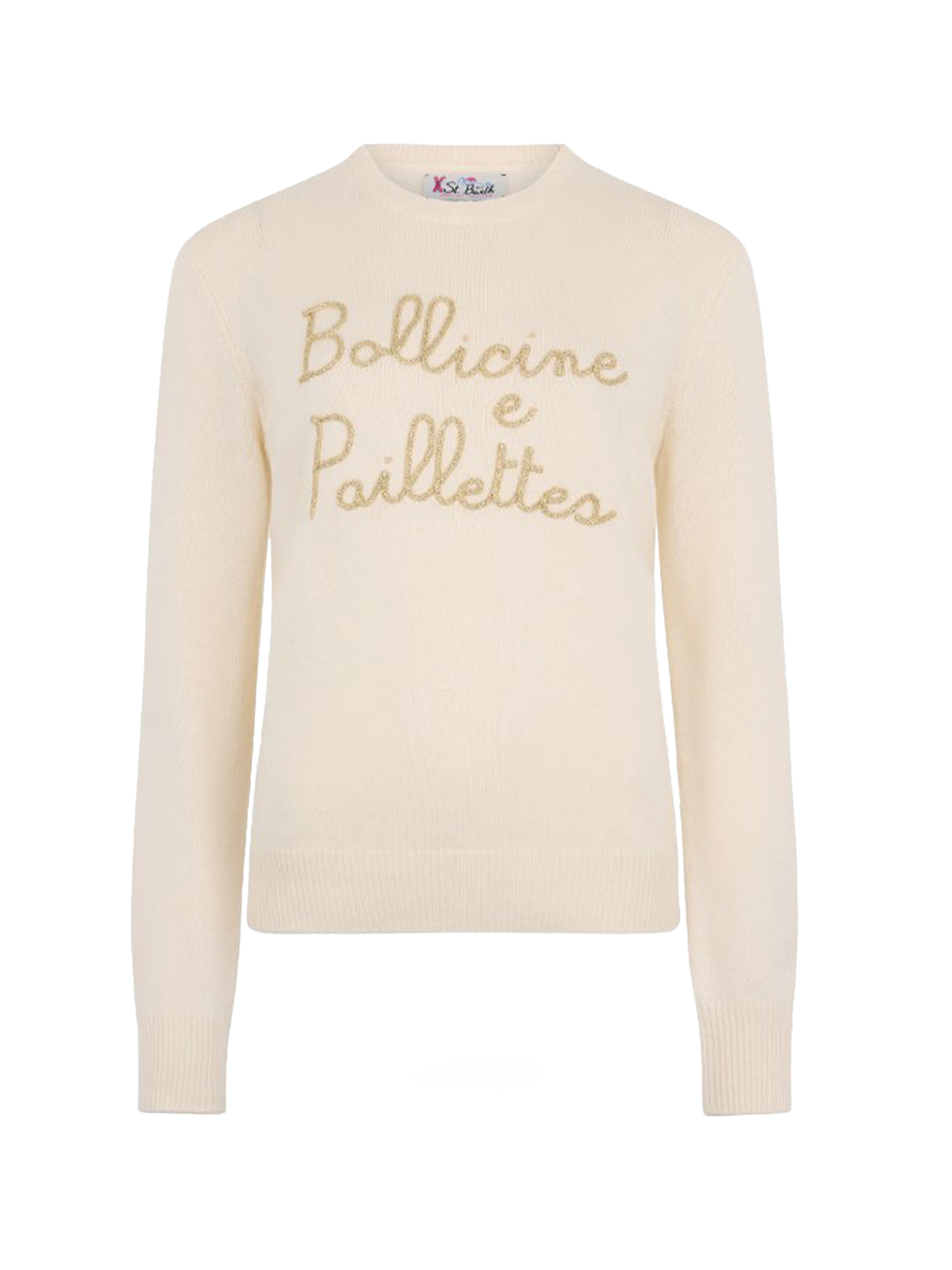 Sweater With Sequin Embroidery Bubbles