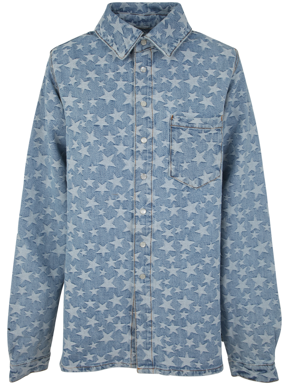 Unisex Denim Jacquard Overshirt Woven