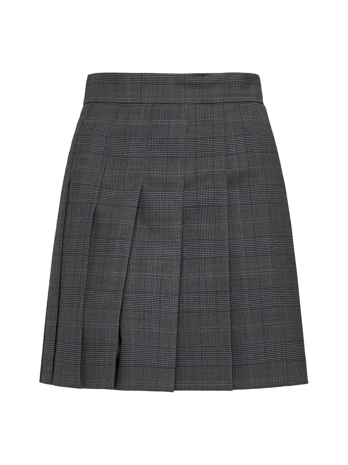 Checked Pleated Skirt