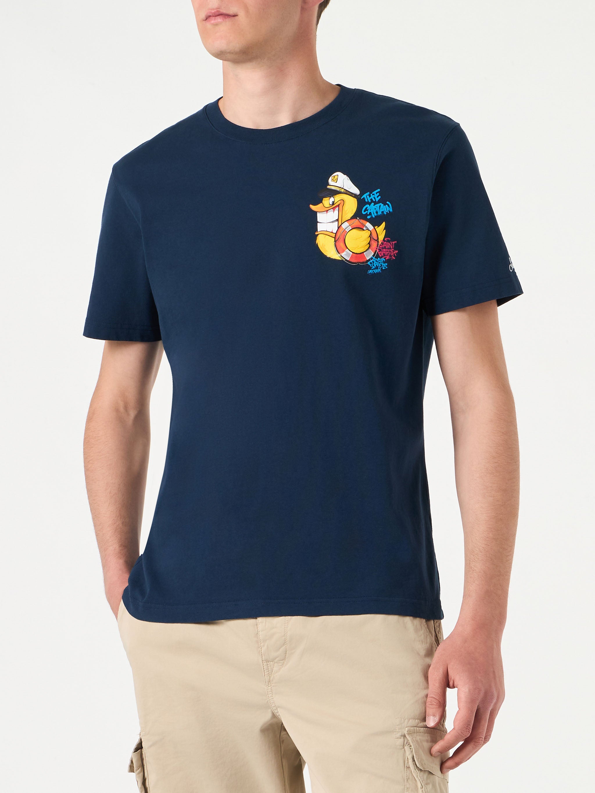 Man T-shirt With Captain Duck Print Crypto Puppets Special Edition