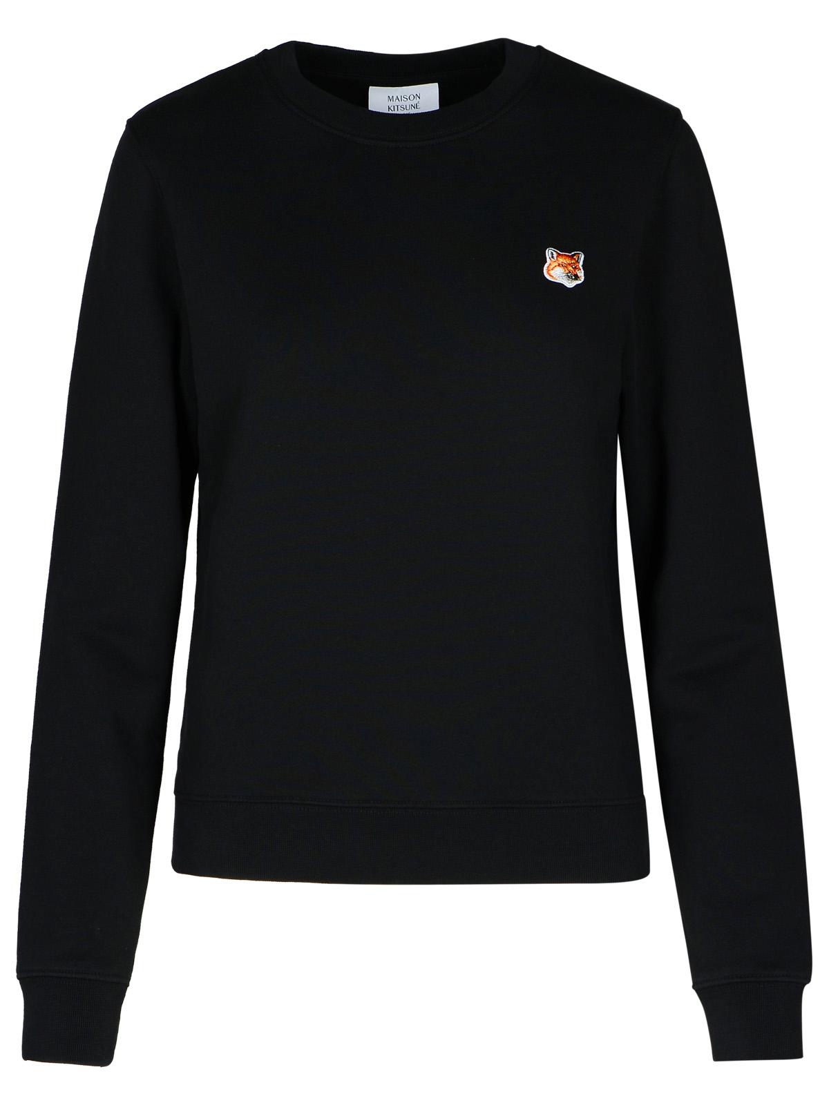 Maison Kitsuné fox Head Black Cotton Sweatshirt