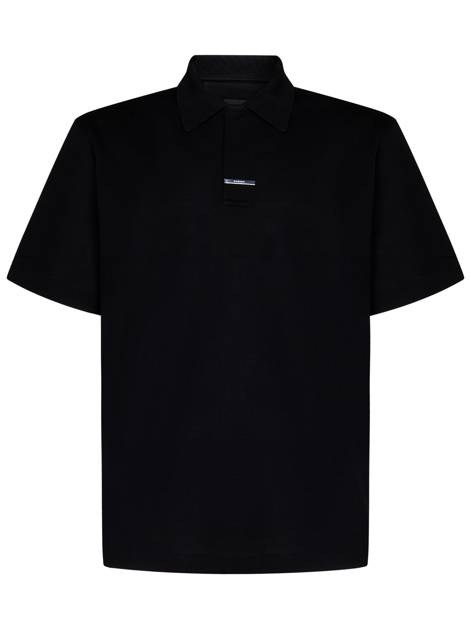 Black Polo Shirt In Cotton