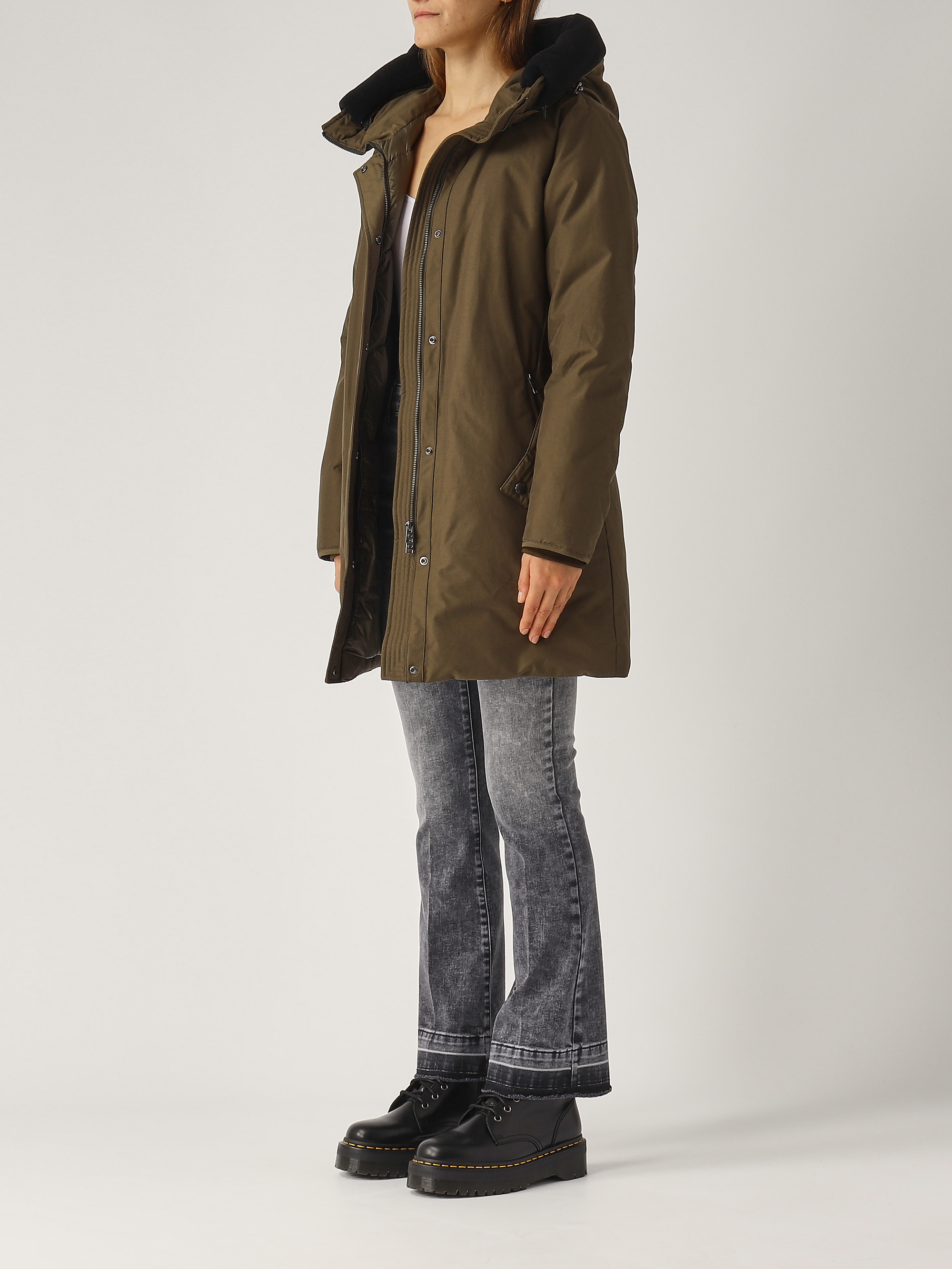 Shop Woolrich Ramar Artic Parka Jacket In Militare