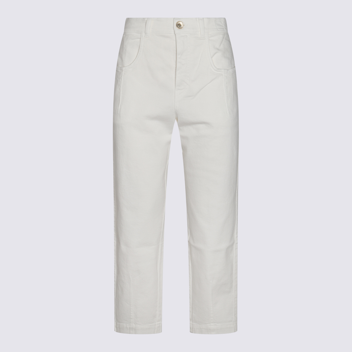 White Cotton Denim Jeans