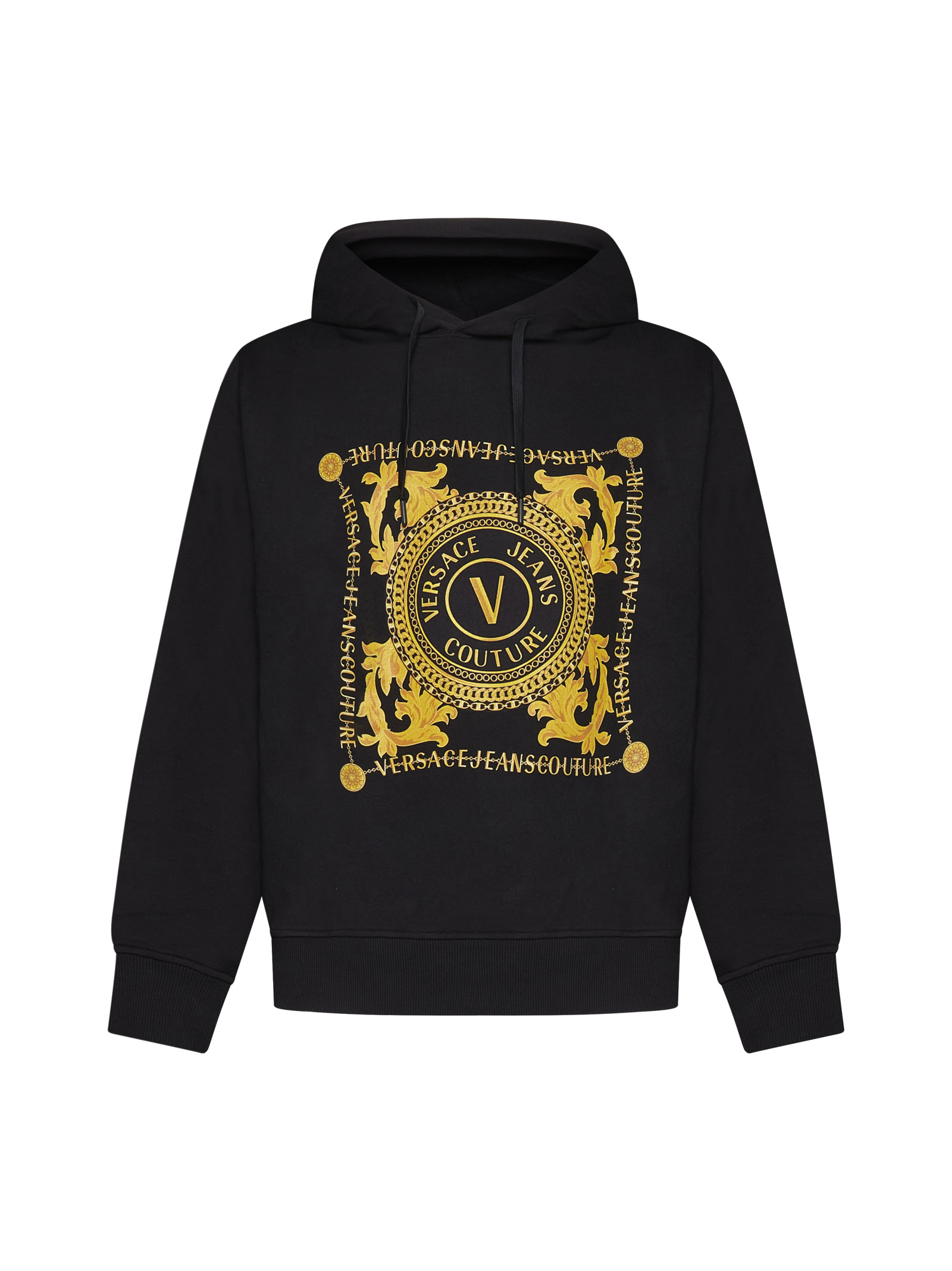 V-emblem Chain Hoodie