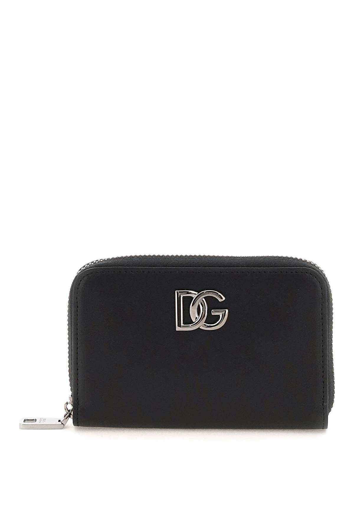 Logo Plaque Zipped Compact Wallet